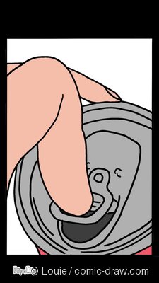 opening a soda bottle